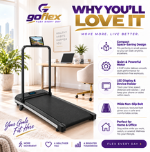 Load image into Gallery viewer, GOFLEX Compact Treadmill with Handle Bar, 2.5 HP Treadmill for Home &amp; Office
