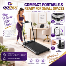 Load image into Gallery viewer, GOFLEX Compact Treadmill with Handle Bar, 2.5 HP Treadmill for Home &amp; Office
