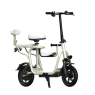 14 Inch Full Suspension Compact City Commuter Electric Bike With Rear Seat for Family and Kids